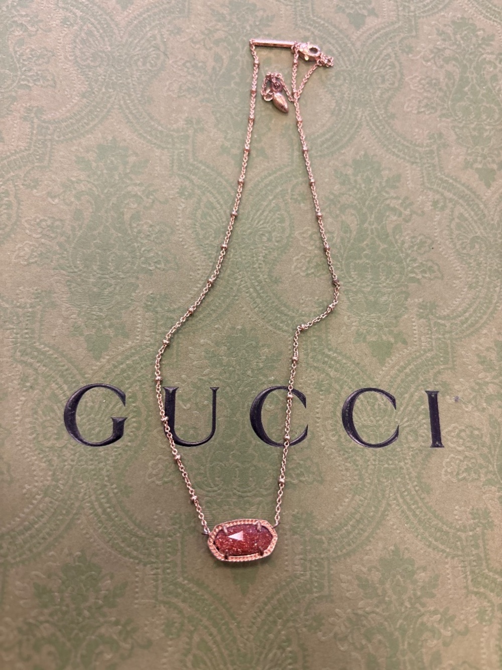 Kendra Scott Elisa rose gold necklace